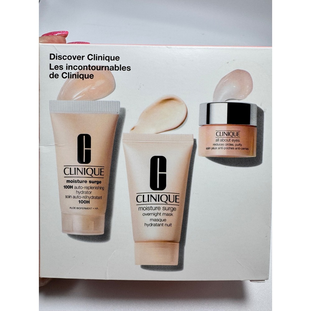 Clinique Discover Clinique 3pc Skincare Set Moisture Surge & All About Eyes NEW